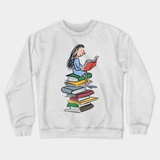 Bookworm girl gift Matilda Roald Dahl Crewneck Sweatshirt